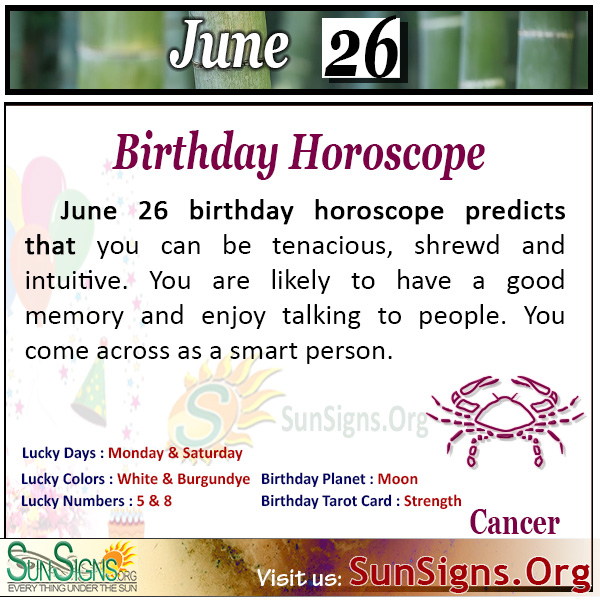 443be04d0ec2784726d35c08ef0860e1 26th June Birthday Personality: Whats Your Zodiac Sign Say About You