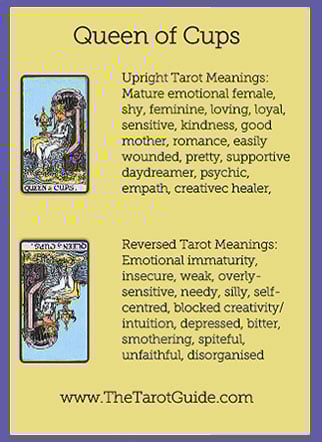 5a6a0b58614b3e0f9bba1dc3b1247840 Queen of Cups Reversed as Feelings Explained Easy Tips For Understanding Reversed Tarot Card Meanings
