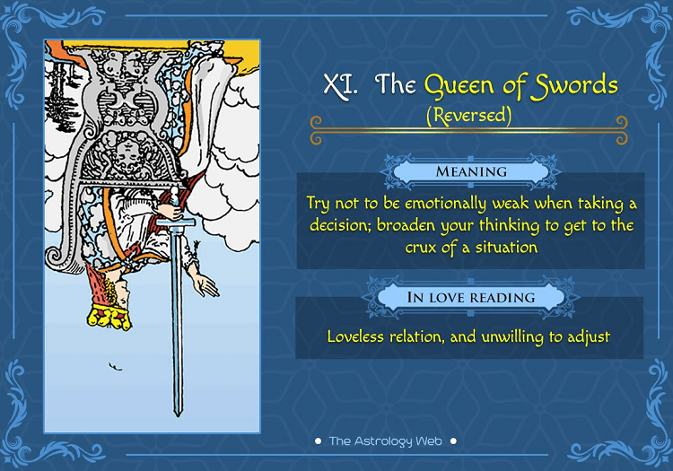 1ec611efee89e20a616f1d65caa35ba7 Queen of Swords Reversed Feelings: Is It Bad News in Love?