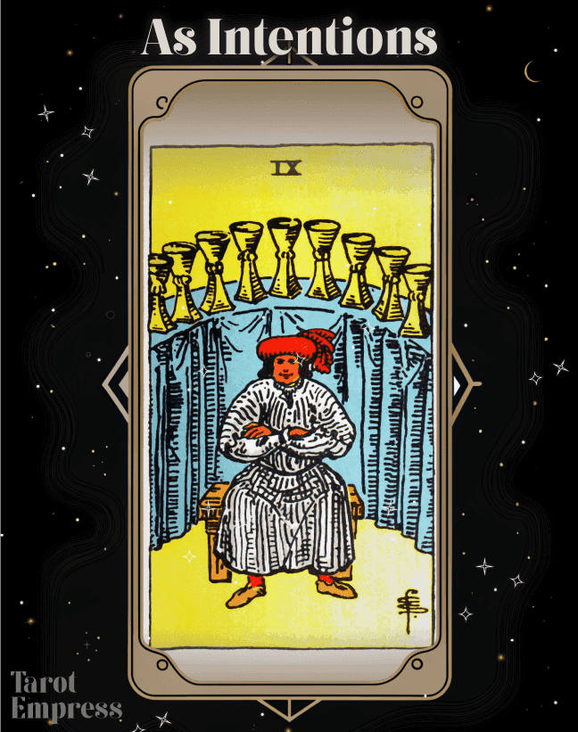 34c331522c3833d0bb95958e091c4b29 Using 9 of cups as intentions: Practical tips for wish fulfillment now.