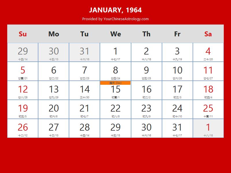 995c0918c254c4f5e378c13cf1970d06 Need to convert? 1964 lunar calendar to Gregorian.