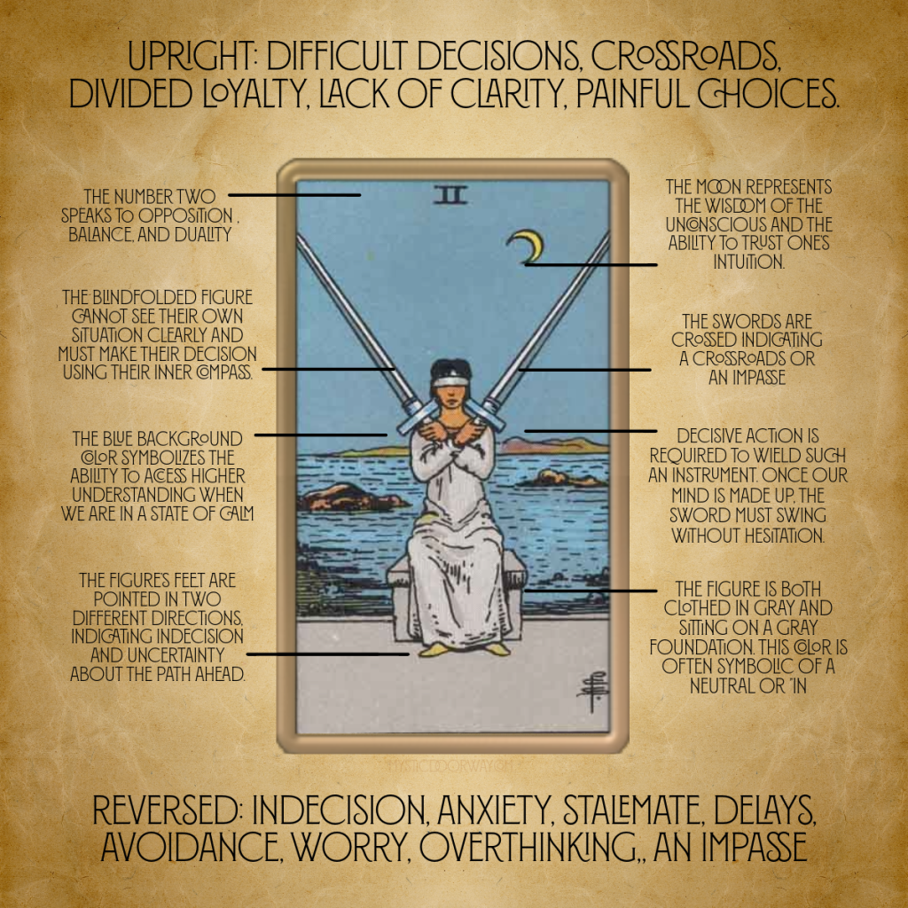 e3a0e5e0730789f66fa1cfcb8dd60ea0 2 of Swords as Advice: Simple Tips for Making Tough Choices